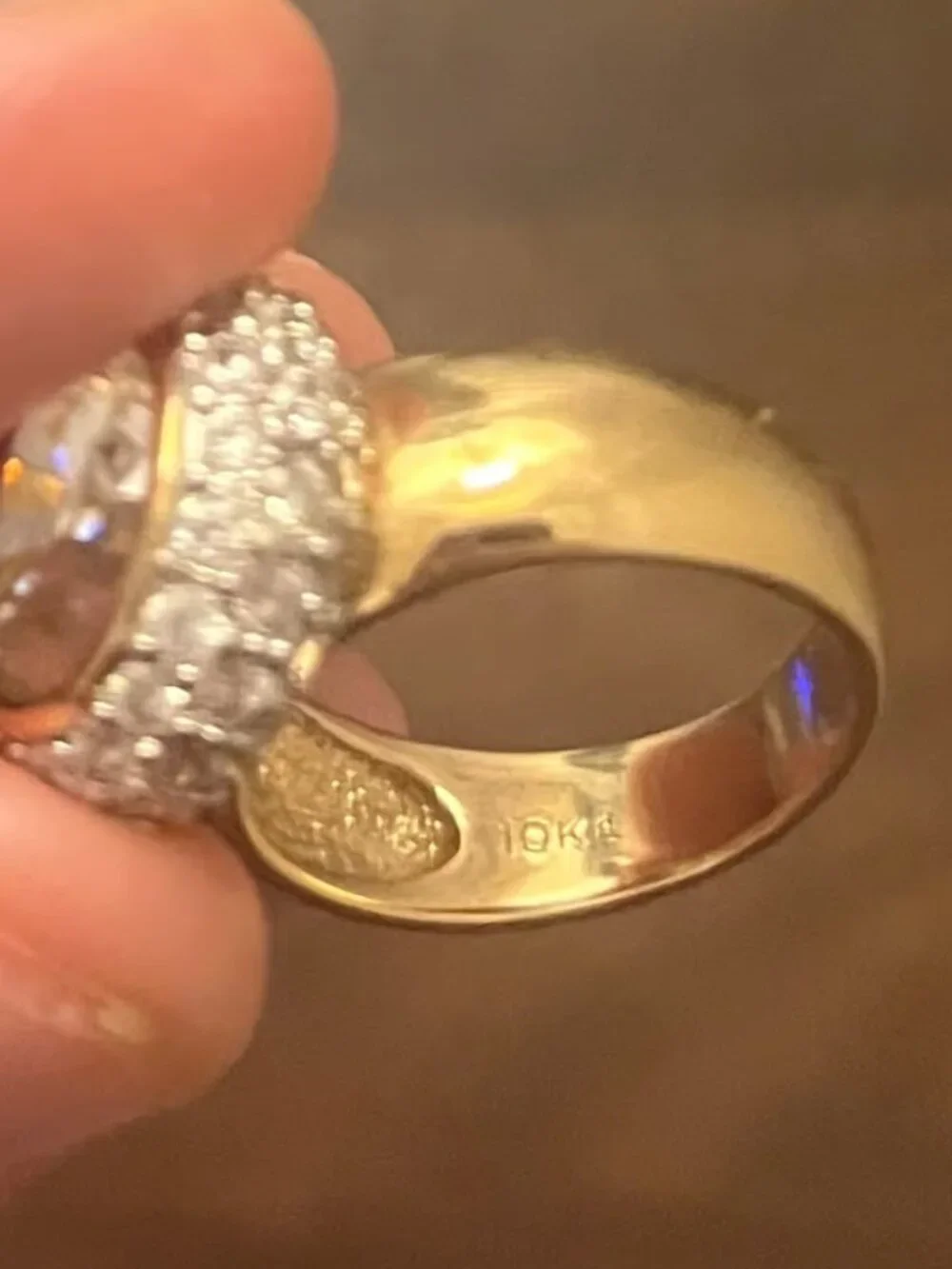 Solid 10kt Gold Starburst Ring Size 6.5